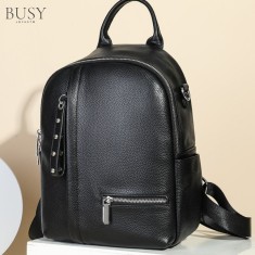 Rucsac dama piele naturala, Eclisse, Negru