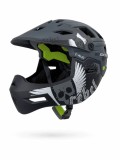 Casca bibiclete/trotinete MOON KS11 FULL FACE marime M (55-58cm) gri/negru/alb m... Cod:U046