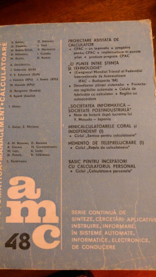 Automatica management calculatoare AMC nr 48 1985 foto