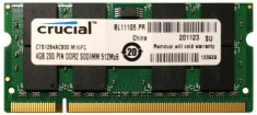 memorie laptop Crucial 4GB 1x4gb DDR2 800MHz (PC2-6400) CL6 SODIMM 200-Pin ct51264ac800