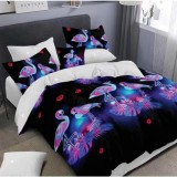 Lenjerie pat dublu,bumbac finet,6 piese,cearceaf normal 220x240cm, cearceaf pilota 200x220cm, 2 fete de perna 50x70, 2 fete de perna 70x70-M160