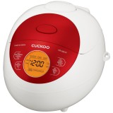 Aparat pentru gatit orez sub presiune, CUCKOO, CR-0351F, Acesorii incluse, 5 Programe, 425 W, Vas detasabil, Display LED, Alb/Rosu, 0.54 l