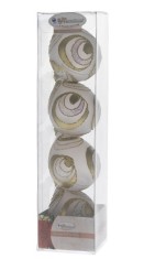 Set 4 globuri &amp;#039;Picatura 60mm opal decor Onda Pieno auriu foto