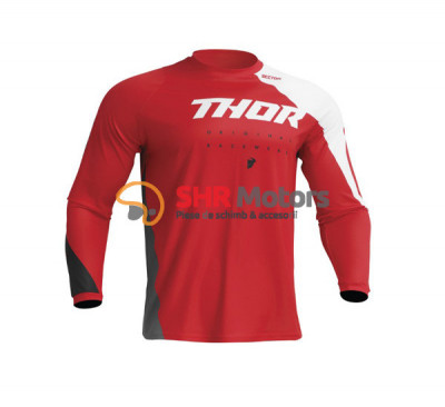 Bluza Motocross/Enduro Thor Sector Edge rosu cu alb foto