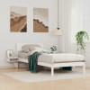 VidaXL Cadru de pat cu mese laterale Alb Lemn masiv de pin 873467