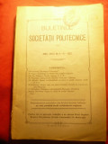 Buletinul Societatii Politecnice nr.4-6 - 1922 circulat postal ,cu 3 Harti Dobr