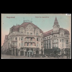 Carte poștală veche Oradea &ndash; Fekete Sas Sz&aacute;lloda (Hotel Vulturul Negru) &ndash; 1915