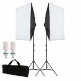 Kit lumina, 2 x 2m suport trepied, 2 x Softbox cu capac difuzor, 2 x 135w 5500k bec de zi, include geanta de transport, Abeststudio