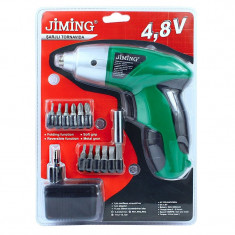 Surubelnita electrica Jiming, 4.8 V, 12 capete interschimbabile