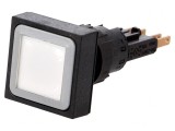 Comutator Apăsare 16mm 1 Poziție Alb Bec