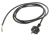 Cablu Electric 3x1mm2 PVC 2,5m Negru 10A