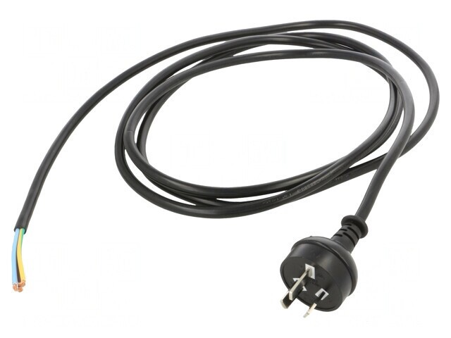 Cablu Electric 3x1mm2 PVC 2,5m Negru 10A
