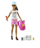 Set Papusa Barbie cu catel si accesorii incluse-Excursie de o zi, Mattel