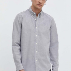 Abercrombie & Fitch camasa barbati, culoarea gri, cu guler button-down, regular