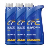 Pachet 3 litri Ulei Transmisie MANNOL Universal 80W90 GL-4 Mineral (Sarcini Grele, Anti-uzura)