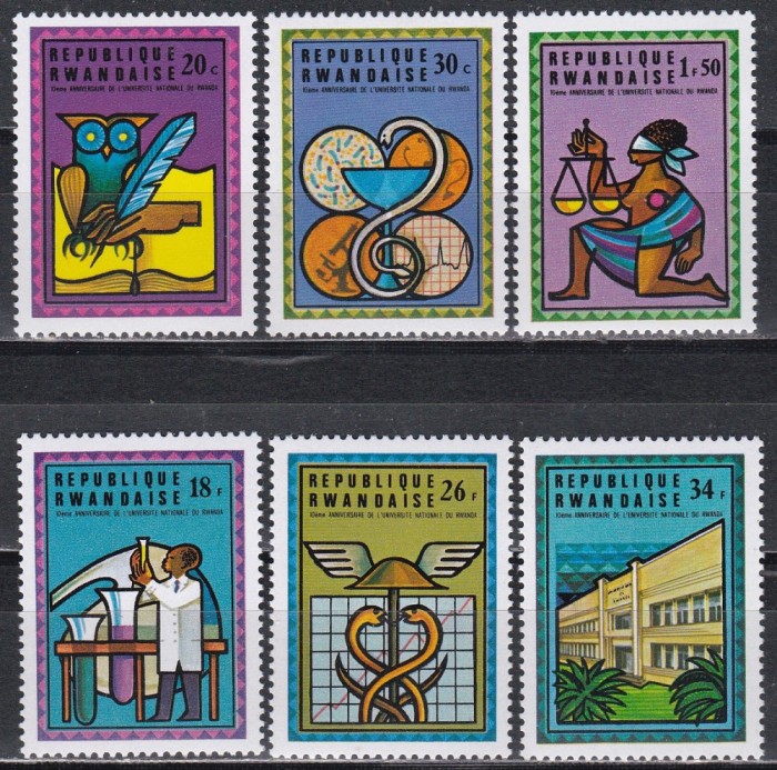 Rwanda 1975 - A 10-a aniversare a Universității Naționale, Kigali, MNH
