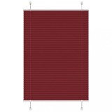 Jaluzea Plisata vidaXL Bordeaux Rosu 85x100cm, Montaj Fara Gaurire, Protectie Solara, Poliester