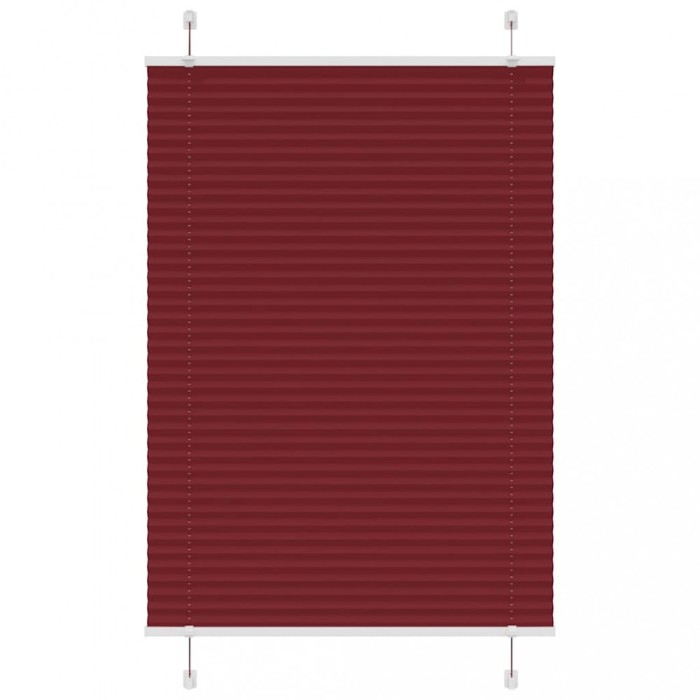 Jaluzea plisată Bordeaux Roșu 95x150 cm Lățime țesătură 94,4 cm