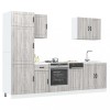 VidaXL Set de dulapuri de bucătărie 7 piese &bdquo;Lucca&rdquo; lemn Sonoma gri 3314777