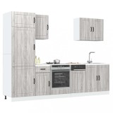 VidaXL Set de dulapuri de bucătărie 7 piese &bdquo;Lucca&rdquo; lemn Sonoma gri
