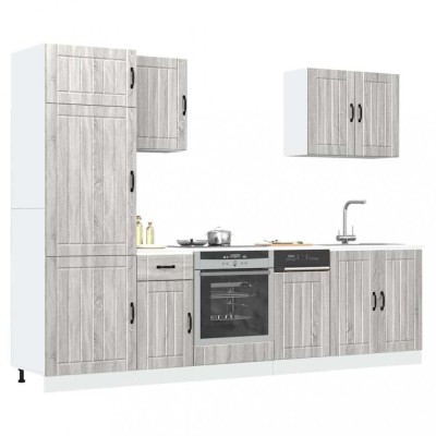 vidaXL Set de dulapuri de bucătărie 7 piese &amp;bdquo;Lucca&amp;rdquo; lemn Sonoma gri 3314777 foto