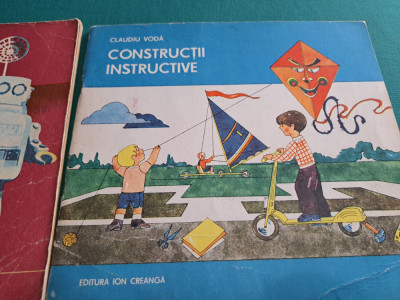 LOT 3 CĂRȚI EDUCATIVE PENTRU COPII: CONSTRUCȚII INSTRUCTIVE, MICROMOTOARE /1976 foto