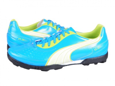 Ghete fotbal Puma V5.11 TT, blue-white-lime, 46 foto