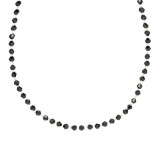 Colier Dama Rozariu Scurt, Negru, Oem