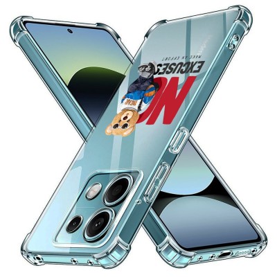 Husa antisoc pentru xiaomi redmi note 14s airbag tpu, col&amp;Egrave;uri ranforsate - no excuses foto