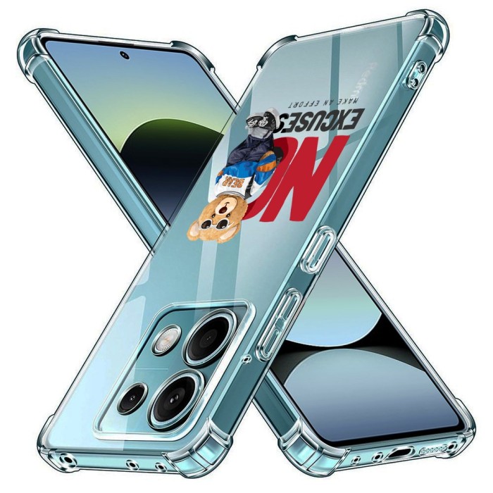 Husa antisoc pentru xiaomi redmi note 14s airbag tpu, col&Egrave;uri ranforsate - no excuses