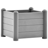 Cumpara ieftin Strat inaltat de gradina, gri piatra, 43x43x35 cm, PP