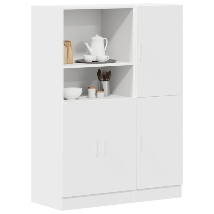 vidaXL Set dulap de bucătărie din 2 piese Lemn prelucrat alb 3324142
