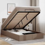 vidaXL Pat otoman cu saltele și LEDs, 120x190cm, piele ecologică 3312146