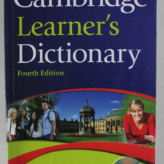 CAMBRIDGE LEARNER ' S DICTIONARY , FOURTH EDITION , 2014 *CD INCLUS