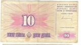 Bancnota 10 dinara 1994 - Bosnia, cotatii bune!