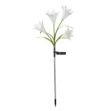 Lumină LED Solară Tip Crin cu 4 Floari eMazing, 80 cm &Icirc;nălțime - Accesoriu Grădină