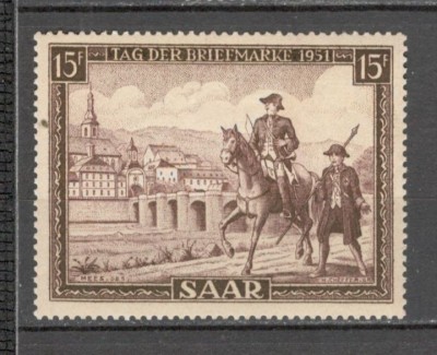 Saarland.1951 Ziua marcii postale SS.515 foto