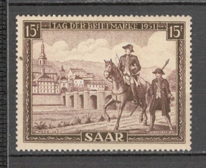 Saarland.1951 Ziua marcii postale SS.515