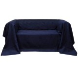 Cumpara ieftin Husa din velur micro-fibra pentru canapea, 140 x 210 cm, bleumarin