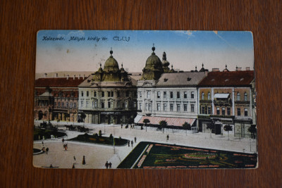 CP Cluj Napoca Kolozsvar Matyas kiraly ter 1920 foto