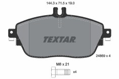 TEXTAR 2486901 Q+ set placute frana,frana disc foto