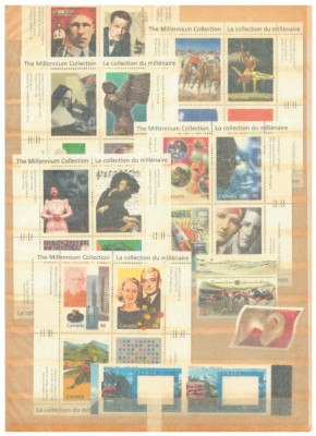 Canada - Colecție timbre si colite neuzate in clasor foto