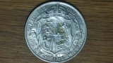 Anglia / Marea Britanie - moneda colectie 14g argint 925 - 1/2 half crown 1916 -George V- varianta argint sterling - impecabila !