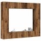 vidaXL Set dulap TV 8 piese montat pe perete lemn vechi lemn prelucrat 3328953