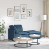 VidaXL Canapea modulară cu taburet și perne, material textil, albastru