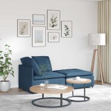 VidaXL Canapea modulară cu taburet și perne, material textil, albastru