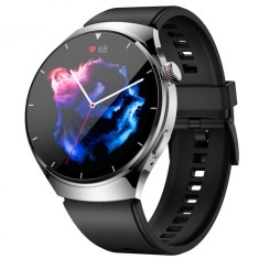 Smartwatch iSEN BK03, Argintiu cu Bratara TPU, 1.39 HD, Apel Bluetooth, ECG, glucoza din sange, oxigen din sange, tensiune arteriala, puls, temperatur