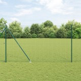VidaXL Euro Fence cu 7 Posturi Spike 1.5x10 m Oțel Galvanizat Verde