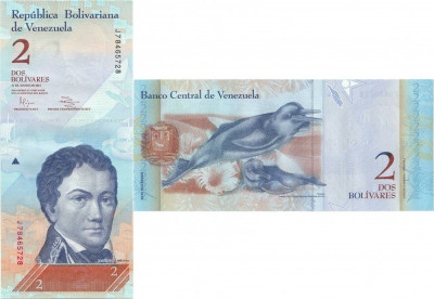 2012 (31 I), 2 Bol&amp;iacute;vares (P-88d) - Venezuela - stare UNC foto