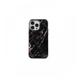 Husa iPhone 14 Pro Burga Dual Layer Rose Gold Marble